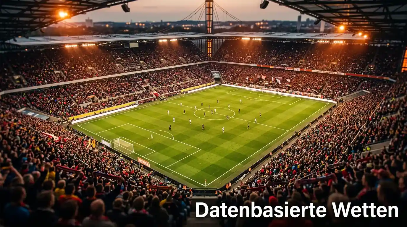 Bundesliga-Stadion mit Wettquoten-Überlagerung
